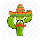 Personagem de cacto México  Ícone