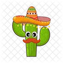 Personagem de cacto México  Ícone