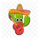 Mexico Pimenta Personagem Ícone