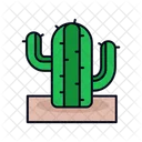 Cactus Filled Line Icon