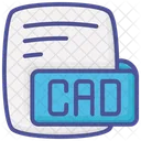 Cad Computer Aided Design Color Outline Style Icon 아이콘