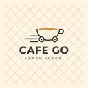 Cafe Go Cafe Caliente Logotipo De Cafeteria Icono