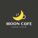 Cafe Lunar Cafe Caliente Logotipo De Cafeteria Icono