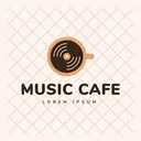 Cafe Musical Cafe Caliente Logotipo De Cafe Icono