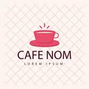 Cafe Nom Hot Coffee Cafe Logomark Icon