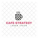 Strategy Cafe Hot Coffee Cafe Logomark Icon