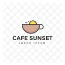 Cafe Sunset Evening Coffee Hot Coffee Icon