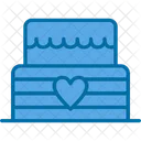 Cake Engagement Heart Icon