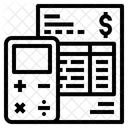 料金、お金を計算する、計算する アイコン