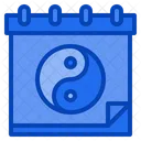 Calendar Lunar Taoism Yinyang Chinese New Year Icon