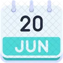 Calendar June Twenty Icon