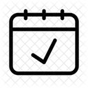 Calendar Check Time Alarm Symbol