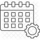 Calendar Management Thinline Icon Icon
