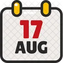 Calendario agosto  Icono