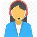 Employee Female Query Desk Icon