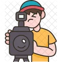 Cameraman Videographer Broadcast Icon