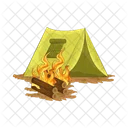 Camping Bonfire Camping Out Vacation Icon