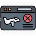 Cancelled Trip Airplane Icon