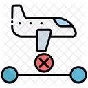 Cancelled Trip Airplane Icon