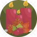 Thanksgiving Candle Decoration Icon