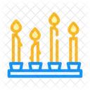 Candles Burning Religion Icon