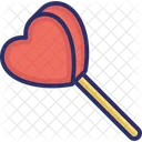 Candy Heart Lollipop Icon