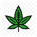 Cannabis Planta Hoja Icono