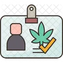 Cannabis Licencia Insignia Icono