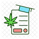 Cannabis Bildung Wissenschaft Symbol