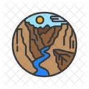 Canyon Gorge Cliffs Icon