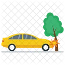 Car Crash Crash Into Tree Tree Accident Icon