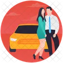 Car Couple Car Friends Romantic Couple Icon