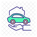 Car on hand  Icon