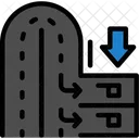 Car Turnaround Area Turning Point Vehicle U Turn Area 아이콘