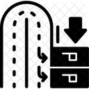 Car Turnaround Area Turning Point Vehicle U Turn Area 아이콘