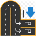 Car Turnaround Area Turning Point Vehicle U Turn Area 아이콘