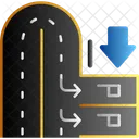 Car Turnaround Area Turning Point Vehicle U Turn Area 아이콘