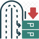 Car Turnaround Area Turning Point Vehicle U Turn Area 아이콘