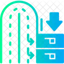 Car Turnaround Area Turning Point Vehicle U Turn Area 아이콘