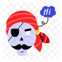 Caveira De Pirata Cara De Pirata Caveira Assustadora Ícone