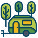 Caravan Camping Trailer Icon