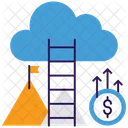 Success Ladder Ladder To Cloud Competition Concept Icon