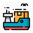 Cargo Export Shipping Icon