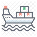 Cargo Ship Consignment Delivery Maritime Shipment アイコン