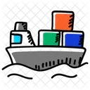 Cargo Ship Consignment Delivery Maritime Shipment Icon