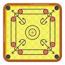 Board Game Carrom Strike Game Icon