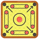 Board Game Carrom Board Indoor Game Icon