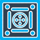 Casino Game Board Carrom Icon