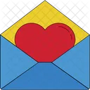 Carta Carta De Amor Corazon Icono