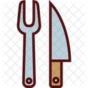 Carving Meat Fork Icon